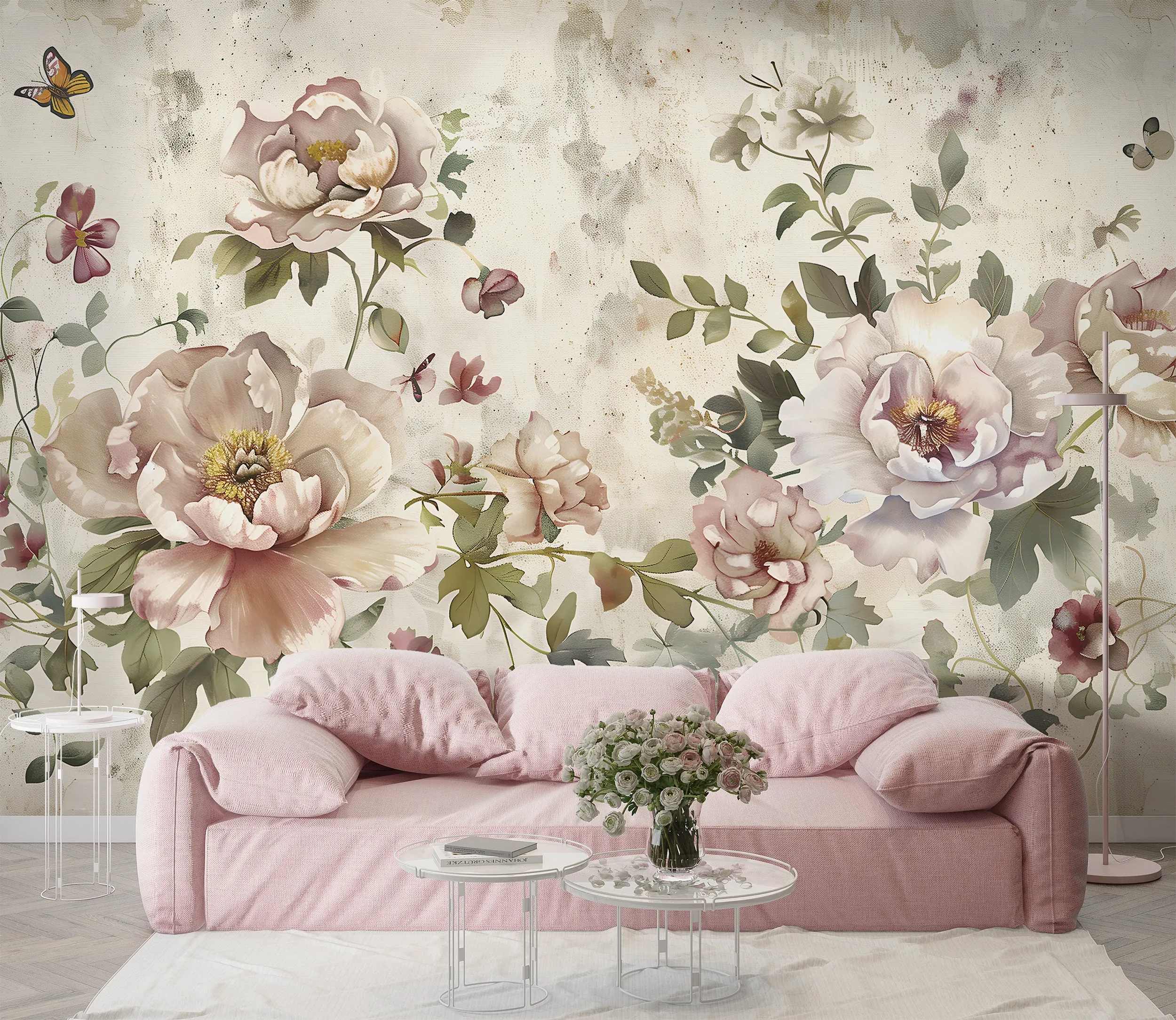 Oversized Florals wallpaper